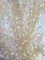 1 Yard Champagne 3D Butterfly Mesh Fabric with Satin Appliqué on Stretch Sheer Base 54 Inch Wide
